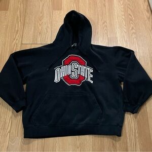 E5 Ohio State University Men’s XL Black Pullover Sweater Hoodie Drawstrings